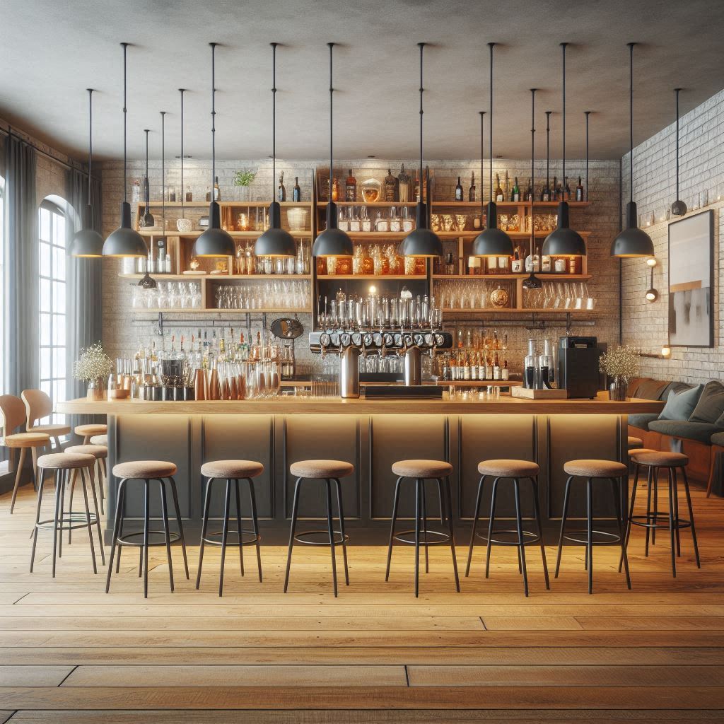 Quầy pha chế quán cafe 